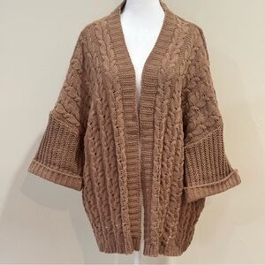 🔥Umgee Brown Open Front Sweater Size S/M